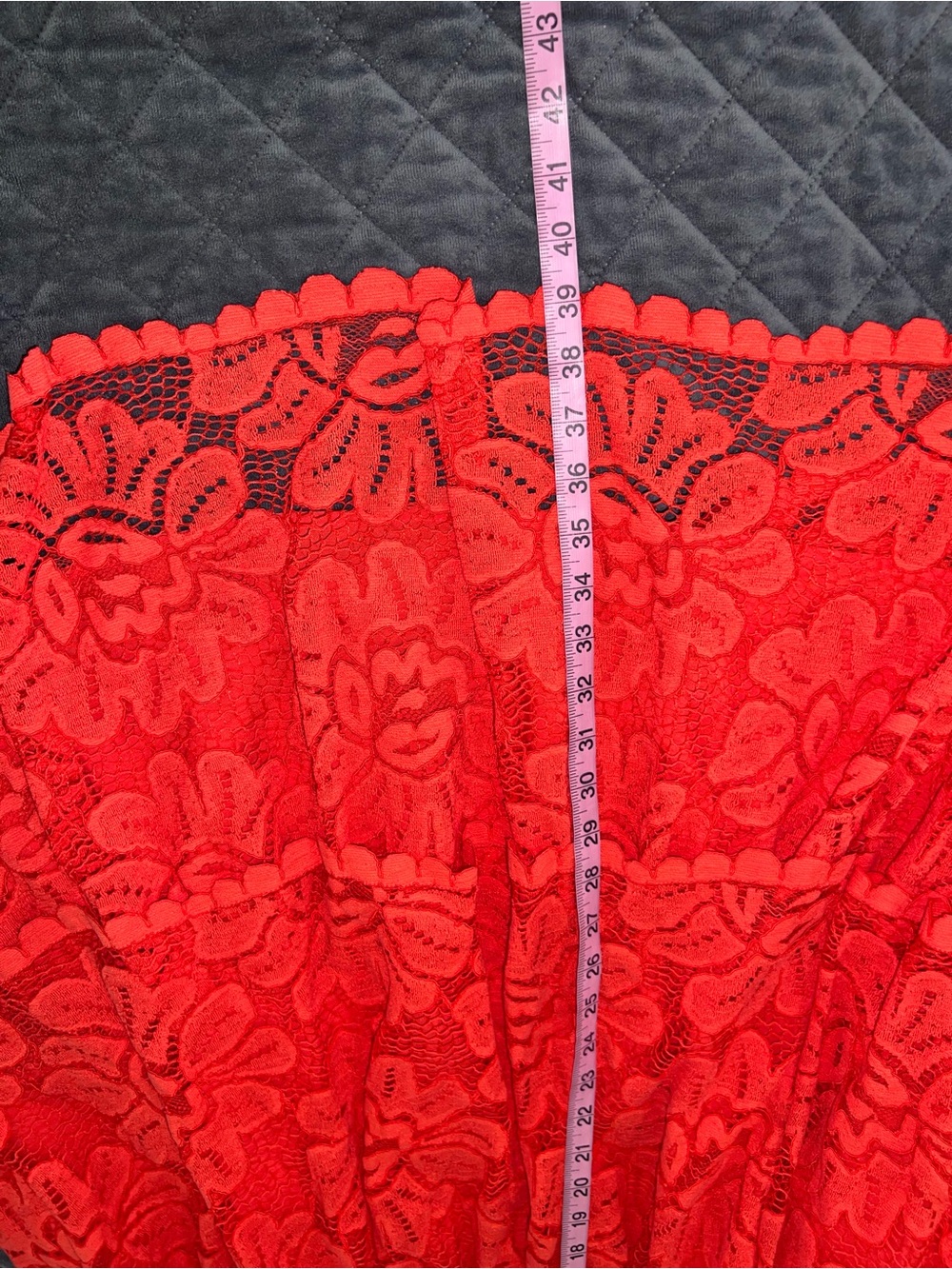 Anthropologie Maeve Strapless Lace Mini Dress Women’s 3X Red Q - Picture 6 of 10